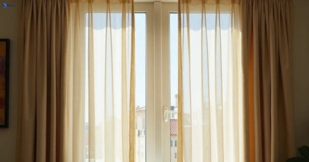 Dull dusty drapes in palm-beach-nsw before professional cleaning