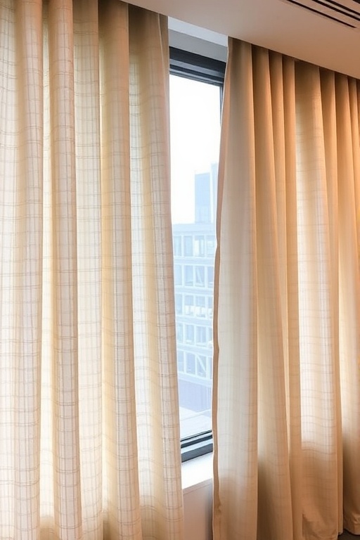 Before Commercial Office Curtain Cleaning